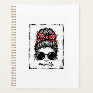 Vintage-Mutter-Leben-Unordentlicher-Bun-Bandana-Sh Planer