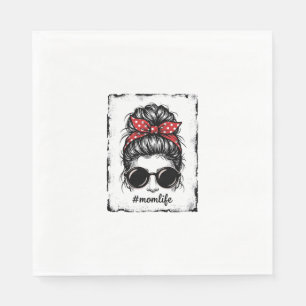 Vintage-Mutter-Leben-Unordentlicher-Bun-Bandana-Sh Serviette
