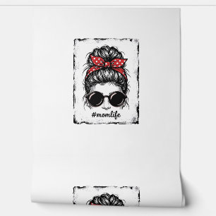 Vintage-Mutter-Leben-Unordentlicher-Bun-Bandana-Sh Tapete