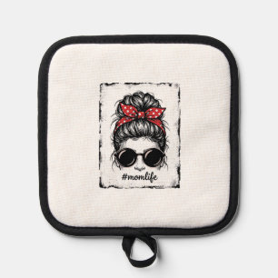 Vintage-Mutter-Leben-Unordentlicher-Bun-Bandana-Sh Topflappen