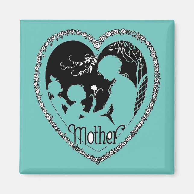 Vintage-Mutter-Magnet Magnet (Vorne)