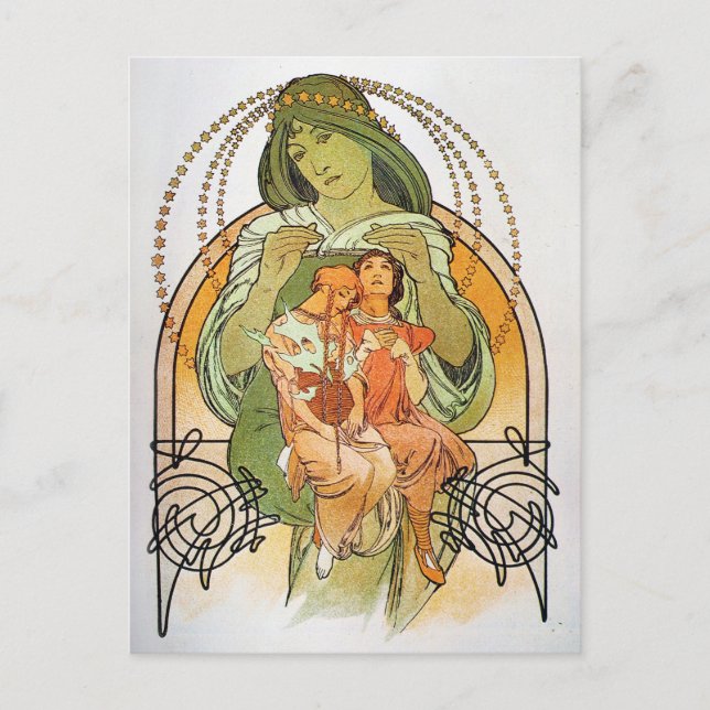 Vintage Mutter Maria Postkarte (Vorderseite)