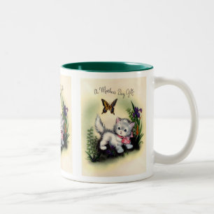 Vintage Mutter-TagesTasse Zweifarbige Tasse