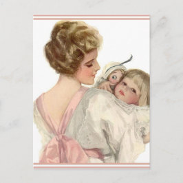 Vintage Mutter Tochter Postkarte