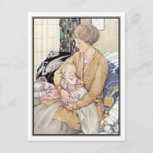 Vintage Mutter und Baby von Anne Anderson Postkarte