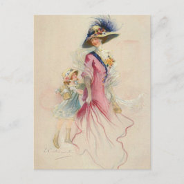 Vintage Mutter und Kind Postkarte