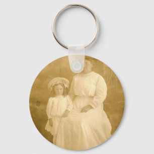 Vintage Mutter und Kind Schlüsselanhänger