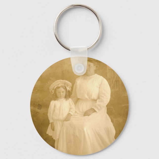 Vintage Mutter und Kind Schlüsselanhänger (Vorderseite)