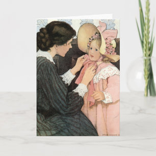 Vintage Mutter und Kind von Jessie Willcox Smith Karte