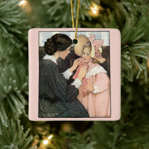 Vintage Mutter und Kind von Jessie Willcox Smith Keramikornament