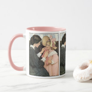 Vintage Mutter und Kind von Jessie Willcox Smith Tasse