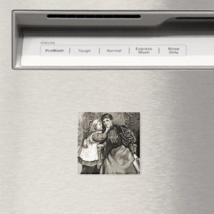 Vintage Mutter und Tochter Magnet