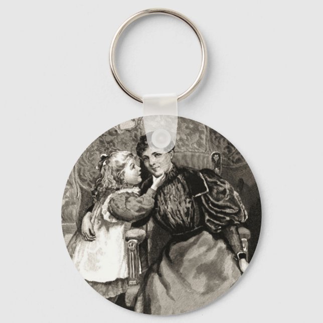 Vintage Mutter und Tochter Schlüsselanhänger (Vorderseite)