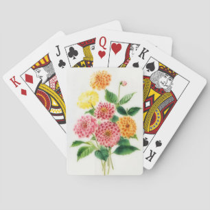 Vintage-Mutterblumen-Blumenstrauß-Spielkarten Spielkarten