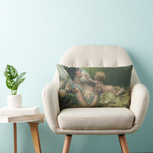 Vintage Muttertag, viktorianische Mutter mit Baby Lendenkissen