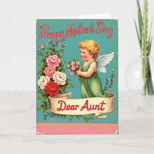 Vintage Muttertags-Tante-Karte Karte