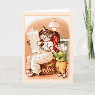 Vintage Muttertagskarte für Katze und Kitten Karte