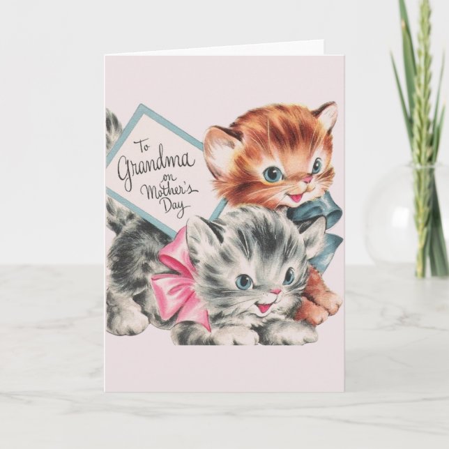 Vintage Muttertagskarte für Oma Karte (Vorderseite)