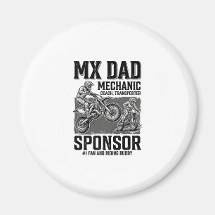 Vintage MX Dad Motocross Fahrkumpel Shirt Design Magnet