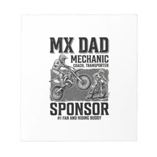 Vintage MX Dad Motocross Fahrkumpel Shirt Design Notizblock