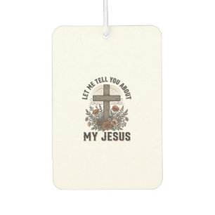 Vintage My Jesus Floral Cross Christliches T-Shirt Autolufterfrischer