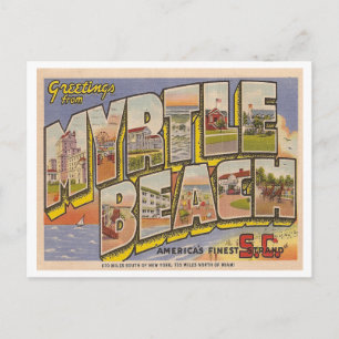 Vintage Myrtle Beach Postkarte
