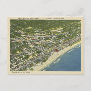Vintage Myrtle Beach South Carolina Luftansicht Postkarte