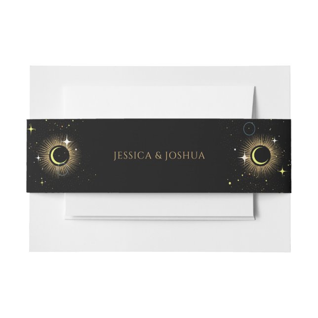 Vintage mystische Sonnenmondsterne Einladungsbanderole (Vorderseite Beispiel)