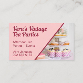 Vintage-Nachmittagstee-Party Visitenkarte