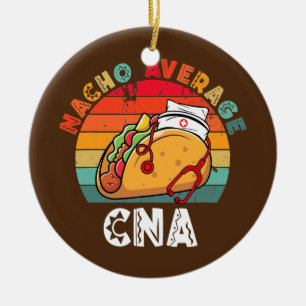 Vintage Nacho Durchschnittlicher CNA Taco Stethosk Keramik Ornament