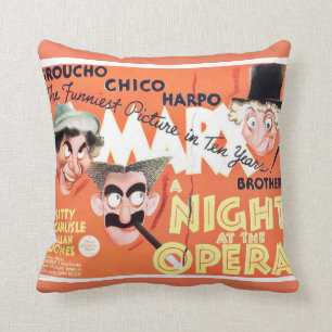 Vintage Nacht an der Oper Marx Brothers Pillow Kissen