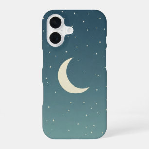 Vintage Nacht mit zunehmendem Mond iPhone 16 Hülle
