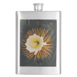 Vintage Nachtblühender Cereus Gothic Art Flachmann