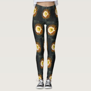 Vintage Nachtblühender Cereus Gothic Art Leggings