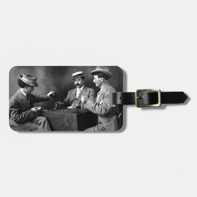 Vintage Nachts Gepäckanhänger (Vorderseite horizontal)