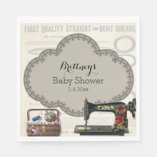 Vintage NähBaby-Dusche Serviette