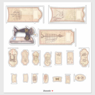 Vintage Nähmarken für Vinyl-Aufkleber nach Maß ges Aufkleber