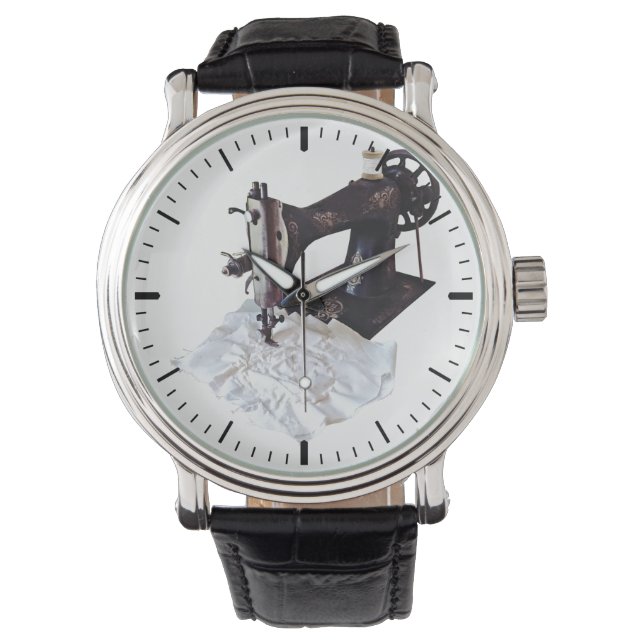 Vintage Nähmaschine Circa 1900 Armbanduhr (Vorderseite)