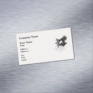 Vintage Nähmaschine Circa 1900 Magnetische Visitenkarte