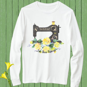 Vintage Nähmaschine Extravagant Gelb bläserfarben  T-Shirt
