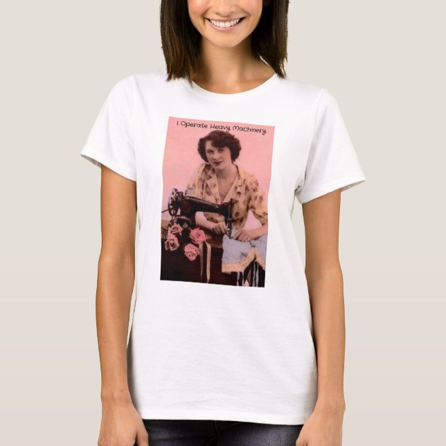 Vintage Nähmaschine für schwere Maschinen T-Shirt (Vorderseite)