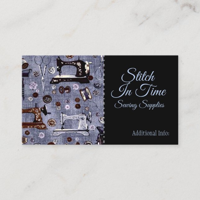 Vintage Nähmaschine-Geschäfts-Karte Visitenkarte (Vorderseite)