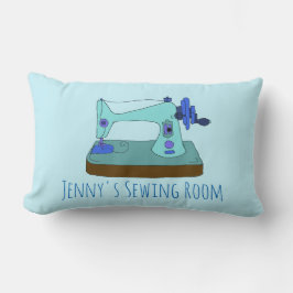 Vintage Nähmaschine. I Liebe Nähen Personalisiert Lendenkissen