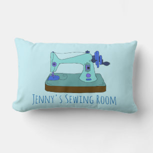 Vintage Nähmaschine. I Liebe Nähen Personalisiert Lendenkissen