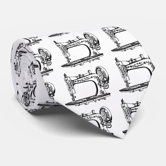 Vintage Nähmaschine Krawatte (Gerollt)