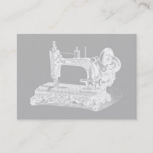 Vintage Nähmaschine - Retro Maschinen-weißes Gra Visitenkarte