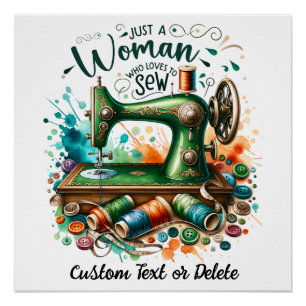 Vintage Nähmaschine Seamstress Poster