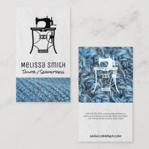 Vintage Nähmaschine   Seamstress   Schneider Visitenkarte