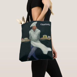 Vintage-Nahrungsmittelgeschäft, Bäcker mit Gebäckd