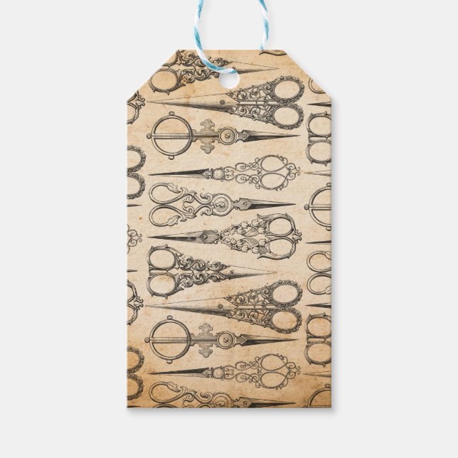 Vintage Nähschere Geschenkanhänger (Vorderseite)